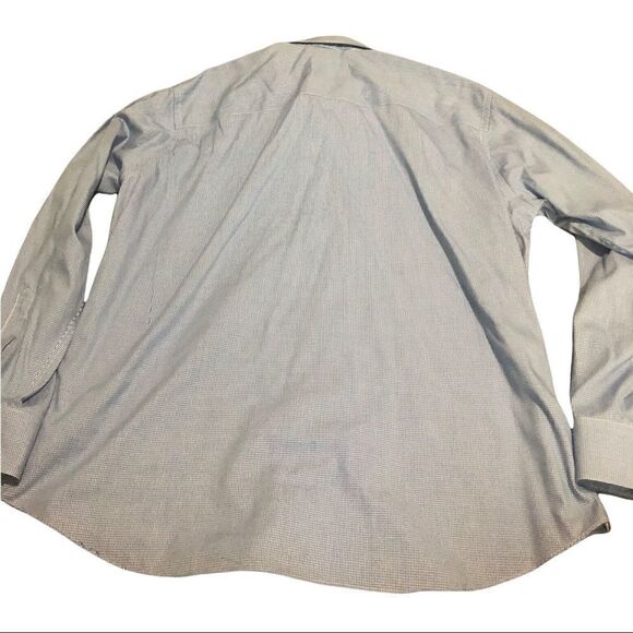 Kenneth Cole reaction size 2xl button up small checkered print 0016 - Picture 5 of 9